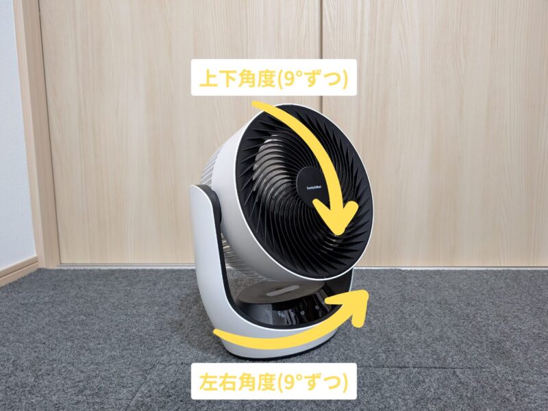 サーキュレーターの角度調節